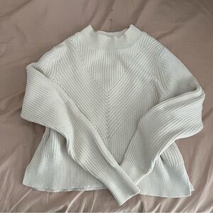 White High-Neck Sweater